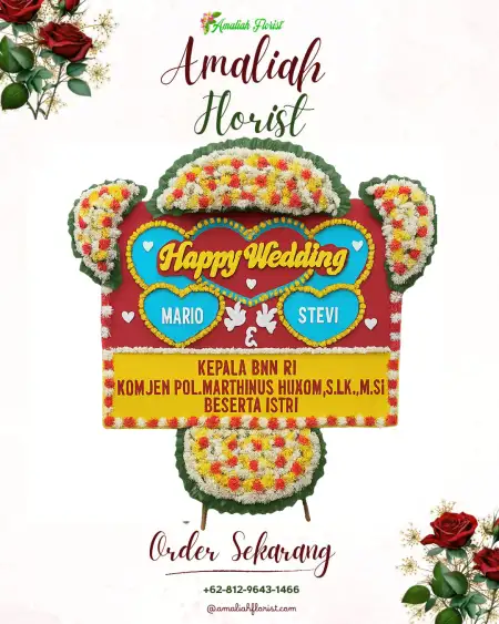 Papan Bunga Pernikahan Demaan
